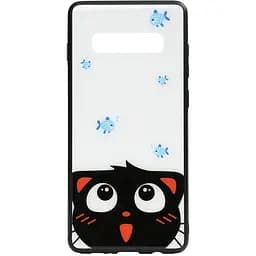 Чохол-накладка Toto Cartoon Print Glass Case Samsung Galaxy S10e Cat and fish