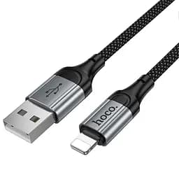 Дата кабель Hoco X121 Nuevo USB to Lightning 2.4A 1.5 м Black - мініатюра 5