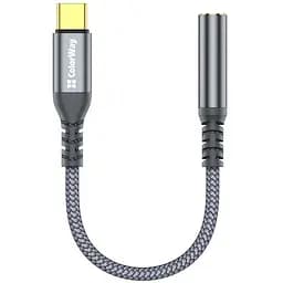 Переходник USB-C to 3.5mm F 0.14m gray ColorWay (CW-AD-CJ)