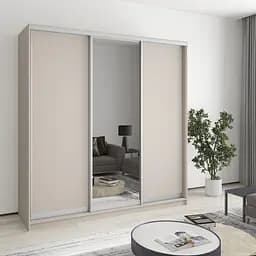 Шкаф-купе трехдверный MebelStar Комбо AL 2ДСП/Зеркало 200x60x240 см Кашемир (MBS-1763)