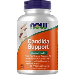Натуральна добавка NOW Candida Support, 180 вегакапсул