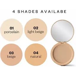 Пудра компактна Paese Mattifying Powder with Argan Oil, матуюча, відтінок 01 (Polcelain), 8 г - мініатюра 3