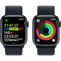 Смарт-годинник Apple Watch Series 9 GPS 41mm Midnight Aluminum Case with Midnight Sport Loop [MR8Y3] [98306] - мініатюра 4