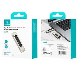 Флеш-накопичувач Usams US-ZB276 2in1 USB 3.2 + Type-C GEN1 Dual Ports Aluminum Alloy 5G – 512GB Silver - мініатюра 6