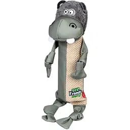 Игрушка для собак GiGwi Eco Friendz Бегемот с бутылкой и пищалкой L 39 см