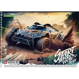 Альбом для малювання Школярик Гонки, 30 аркушів (PB-SC-030-559)