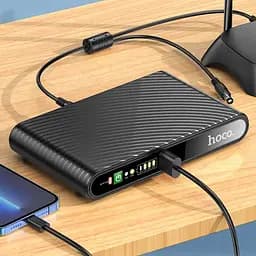 Джерело безперебійного живлення для роутерів Hoco DB63 Portable DC UPS 5/9/12V 10000 mAh чорний - мініатюра 8