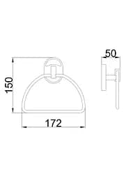 Тримач для рушника Frap F1904-2 1/40 Хром - мініатюра 2