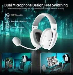 Навушники бездротові ігрові ATTACK SHARK L80PRO l 80 PRO white - мініатюра 2