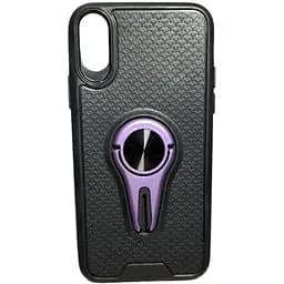 Чохол-накладка Hoco Car Mount з магнітом+тримачем для Apple iPhone X iPhone XS Black/violet