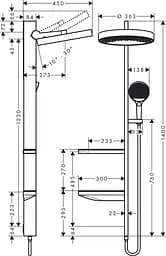 Душова система Hansgrohe Rainfinity Showerpipe 360 1jet Chrome 26842000, Хром - мініатюра 2