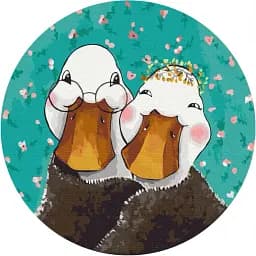 Картина по номерам Brushme Весенняя любовь © ANNART (Размер L) 40x40 см