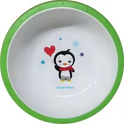 Тарілочка нековзна Canpol Babies Пінгвін 270 мл зелений (4/416)
