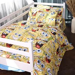 Комплект постільної білизни Mirson Ranforce Elite Funny Sponge Bob 175х210 см (2200011447803)