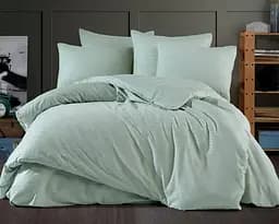 Постільна білизна Charlotte Mint Сатин-Stripe / простирадло на резинці Cotton Shine pbe0052111