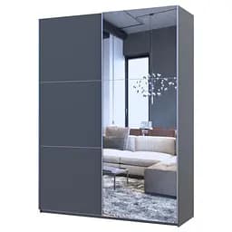 Шафа-купе Doros G-Caiser Графіт Графіт 1 ДСП / 1 дзеркало 180х60х240 (42005088) - мініатюра 2