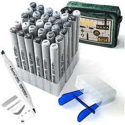 Спиртовые маркеры Arrtx OROS ASM-03GY 32 цветов, серые оттенки