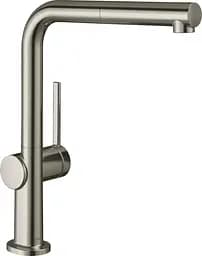Змішувач Hansgrohe Talis 270 1jet кухонний з витяжним виливом Sbox 72809800 Stainless Steel Нержавіюча сталь