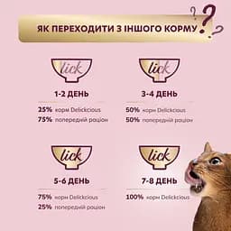 Вологий корм для котів Delickcious Шматочки з ягнятиною, курячим філе і квасолею спаржевою в желе 85 г - мініатюра 4