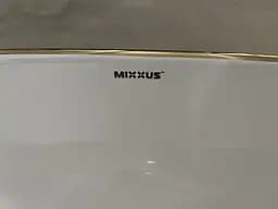 Умивальник накладний Mixxus Premium Ellipse-0105 Edge Gold 600x400x150 мм MP6564, Білий - мініатюра 2
