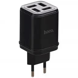 Мережевий зарядний пристрій 4USB Hoco C84A 3.4A Black