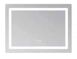 Дзеркало Lidz Kubis (KU2) 700х500 мм, прямокутне, з LED-підсвічуванням Touch, антизапотіванням, димером, регулюванням яскравості LD78LF90448486 - мініатюра 3