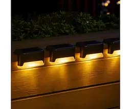 Набір LED-Світильників для сходів з сонячною батареєю, 4 шт., тепле світло - мініатюра 6