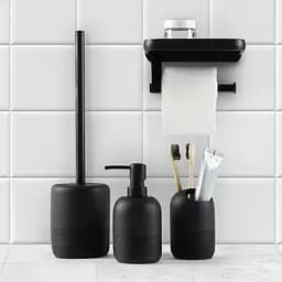 Набір аксесуарів для ванної кімнати МВМ My Home MVM-18: BA-01, BA-03, BA-04, BA-06, чорний (MVM-MH-18 BLACK)