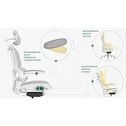 Крісло Mealux S202 Air Grey (HF-S202 M/G) - мініатюра 3