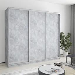 Шкаф-купе трехдверный MebelStar Комбо AL 3ДСП 230x60x210 см Бетон (MBS-3323)