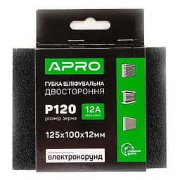 Губка шлифовальная Apro 125 x 100 x 12мм x P120