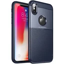 Чохол-накладка iPaky Shield Series/Elegant Grid Design TPU Hybrid Case Apple iPhone X Blue