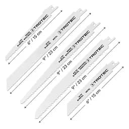 Набір пиляльних полотен для пили шабельної Trotec Wood/Metal Set 12 шт. (DAS302824) - мініатюра 4