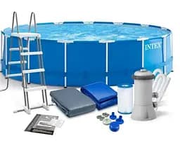 Бассейн каркасный, 457x122 см, 16805 л, фильтр-насос, лестница, подстилка, тент