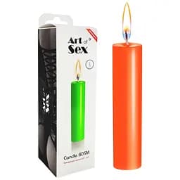 Люмінесцентна воскова низькотемпературна воскова свічка Art of Sex size M 15 см, помаранчевий
