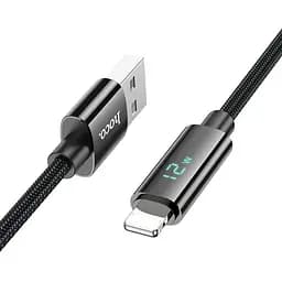 Кабель Hoco U125 Benefit charging data cable з display iP Чорний