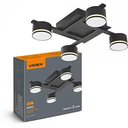 Світильник Videx під лампу 4xGX53 накладний Чорний (VL-SPF31-4B)
