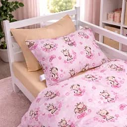 Комплект постільної білизни MirSon Ranforce Elite Tiny Giraffes pink 2x160x220 см (2200012573266)