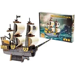 Деревянный 3D-конструктор «Пиратский корабль» 196 деталей PuzzleOK det0014997