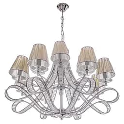 Люстра подвесная Brille хрустальная с абажуром E14 60W CH (BR-01302S/12)