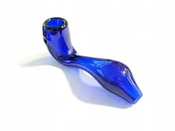 Скляна люлька N70 Graver Dark Blue 95 мм (GP0007) - мініатюра 2