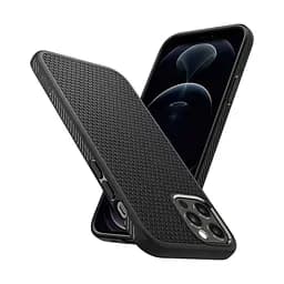Чехол Spigen Liquid Air для iPhone 12 Pro/12 Matte Black (ACS01701) + защитное стекло - мініатюра 10