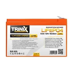 Акумуляторна батарея літій-залізо-фосфатна 12.8В 12А*год Trinix TLFP-1212S Ultra LiFePO4 (Orange) (44-00091) - мініатюра 2