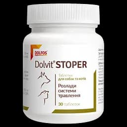 Вітамінно-мінеральна добавка Dolfos Dolvit Stoper при розладах системи травлення в собак та котів 30 таблеток (5934-40)