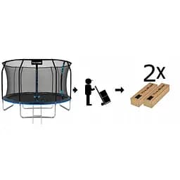 Батут із внутрішньою сіткою THUNDER Inside Elite 12FT 374 см Black/Blue - мініатюра 10