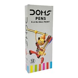 Набор шариковых ручек "Полосы" Bambi 3411 синий, 12 штук, 0,6 мм