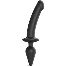 Фаллоимитатор с анальной пробкой Strap-On-Me Switch Plug-In Dildo XXL 27.1 см черный