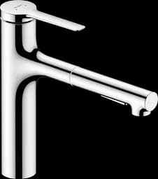 Смеситель для кухни Hansgrohe Zesis M33 160 2jet с вытяжным изливом sBox Lite хром 74804000 Хром