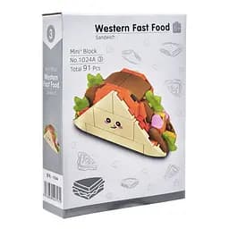 Конструктор дитячий "Western fast food: Sandwich" Bambi 1024A-3, пластик, 91 деталь