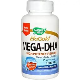 Риб'ячий жир та вітамін Е Nature's Way Mega-DHA концентрат 1000 мг 60 капсул (NWY-15682)